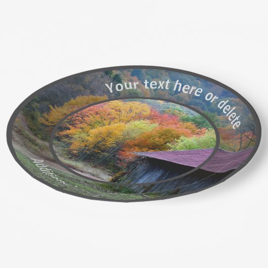 Country Boerderij Tobacco Barn Personalised Party Papieren Bordje (Gekanteld)