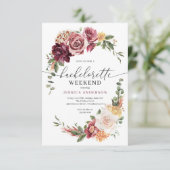 Country Boho Rustieke Bachelorette Party Route Kaart (Staand voorkant)