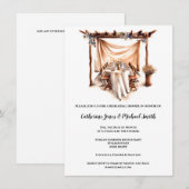 Country boho Toscaanse waterverf tafelboog Kaart (Voorkant / Achterkant)