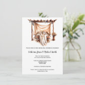 Country boho Toscaanse waterverf tafelboog Kaart (Staand voorkant)