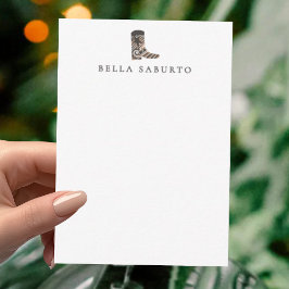 Country Boot Flat Note Card Notitiekaartje