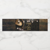 Country Boots Hoed Schuur Houten Waterfleslabels Waterfles Etiket (Enkel label)