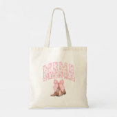 Country Boots met een Roze Bow, Mama Tote Bag (Achterkant)