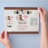 Country Boots of Bows Geslacht onthullen Chip Bag Flyer (Hand)