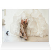 Country Boots Pet Barn Wood Bruidsmeisje Verzoek (Binnen Horizontaal (Boven))