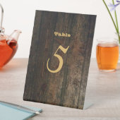 Country Boots Pet Barn Wood Wedding Reclamebord Met Voetstuk (Insitu)