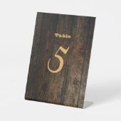 Country Boots Pet Barn Wood Wedding Reclamebord Met Voetstuk (Voorkant)