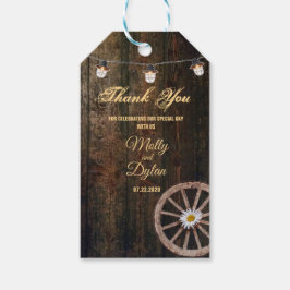 Country Boots Pet & Barnwood bruiloft Cadeaulabel