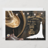 Country Boots Pet & Barnwood Vrijgezellenfeest Kaart (Voorkant)