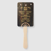 Country Boots Pet, Schuur Hout Wedding Programma Handwaaier (Achterkant)