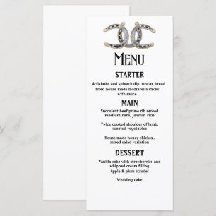 Country Boots Petten Barnwood Hoefijzers Wedding Menu