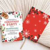 Country Boots Western kerstfeest Kaart