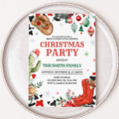 Country Boots Western kerstfeest Kaart