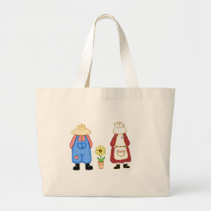 Country Boy and Girl Canvas tas