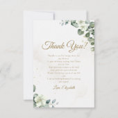 Country Bridal Shower with Eucalyptus  Bedankkaart (Voorkant)