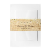 Country bruiloft buik band met lichten op hout uitnodigingen wikkel (Voorkant Voorbeeld)