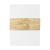 Country bruiloft buik band met lichten op hout uitnodigingen wikkel (Achterkant Voorbeeld)