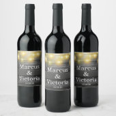 Country Bruiloft Rustieke Weatherboards Jubileum Wijn Etiket (Flessen)