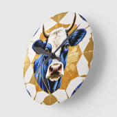 Country Bull Artwork Ronde Klok (Hoek)