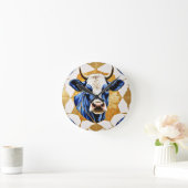 Country Bull Artwork Ronde Klok (Huis)