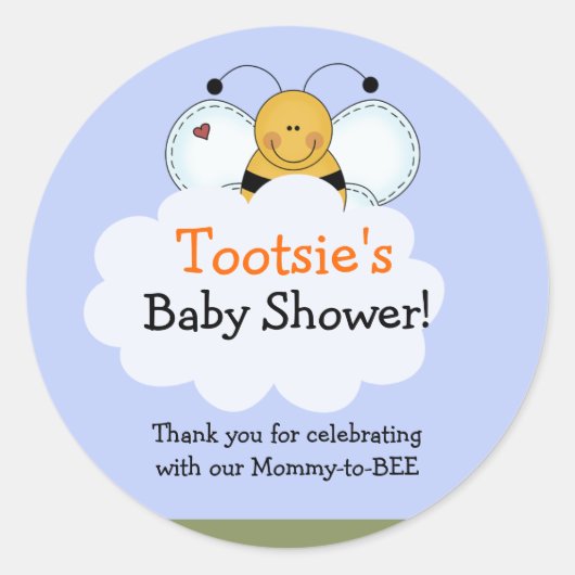 Country Bumble Bee Gepersonaliseerd voor Sticker (Voorkant)