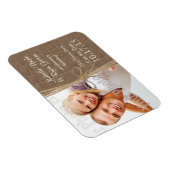 Country Burlap and Twine Save the Date Foto Magneet (Rechterzijde)