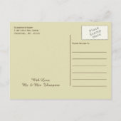 Country Burlap Mason Jar Bruiloft Aankondigingskaart (Achterkant)