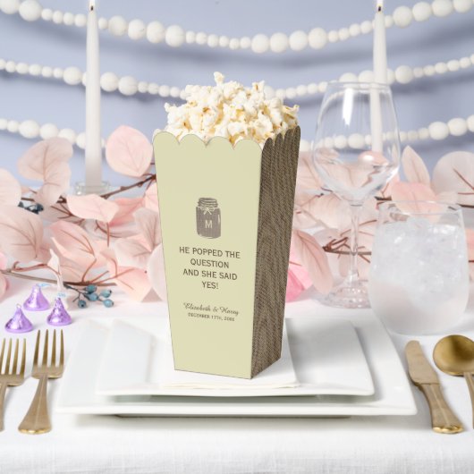 Country Burlap Mason Jar Bruiloft Bedankdoosjes (Huwelijk)