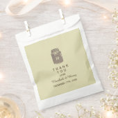 Country Burlap Mason Jar Bruiloft Bedankzakje (Geknipt)