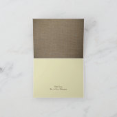 Country Burlap Mason Jar Bruiloft Dank u Bedankkaart (Binnen)