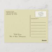 Country Burlap Mason Jar Bruiloft Dank u Briefkaart (Achterkant)