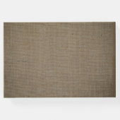 Country Burlap Mason Jar Bruiloft Gastenboek (Achterkant)