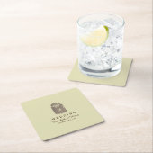 Country Burlap Mason Jar Bruiloft Kartonnen Onderzetters (Insitu)