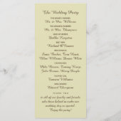 Country Burlap Mason Jar Bruiloft Programmakaart (Achterkant)