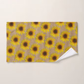 Country Burlap Sunflower Bad Handdoek (Handdoek)