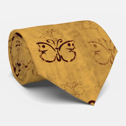 country butterfly pattern stropdas (Opgerold)