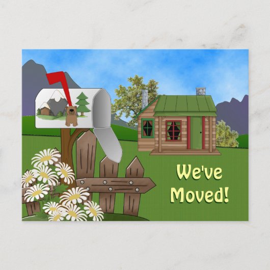 Country Cabin Moving-aankondiging Aankondigingskaart (Voorkant)