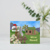 Country Cabin Moving-aankondiging Aankondigingskaart (Staand voorkant)