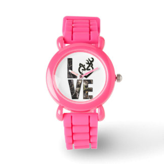 Country Camo Liefde Meisje's Horloge