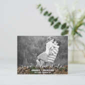 Country Camo Rustic Photo Sla de datumkaarten op Aankondigingskaart (Staand voorkant)