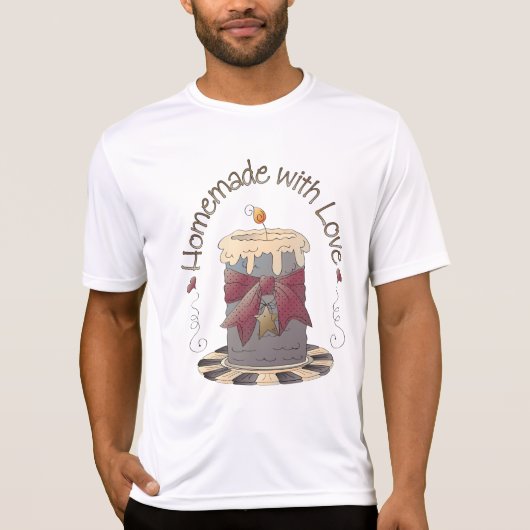 Country Candle Rustic Homemade with Love T-shirt (Voorkant)