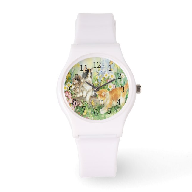 Country Cats Horloge (Voorkant)