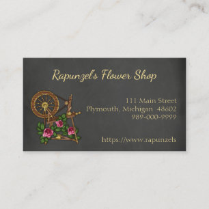 Country Chalkboard Flower Shop Visitekaartje