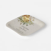 Country Charm en Boho Bloemen Papieren Bordje (Gebogen)