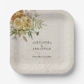 Country Charm en Boho Bloemen Papieren Bordje (Voorkant)