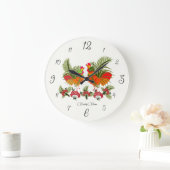 Country Charm – Folk Rooster & Hen Wall Clock Grote Klok (Huis)
