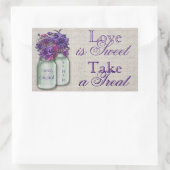 Country Charm Paarse Snoep Buffet Sticker (Tas)