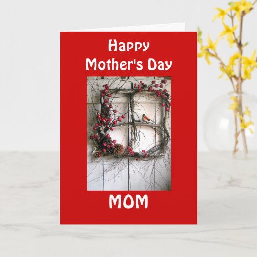 COUNTRY CHARME EN LIEFDE OM MAM OP MOEDERDAG KAART (Gele Bloem)