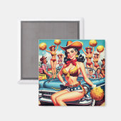 Country Cheerleader Pin-up Magneet (Voorkant / Achterkant)