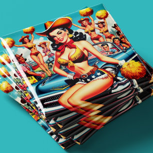 Country Cheerleader Pin-up Magneet